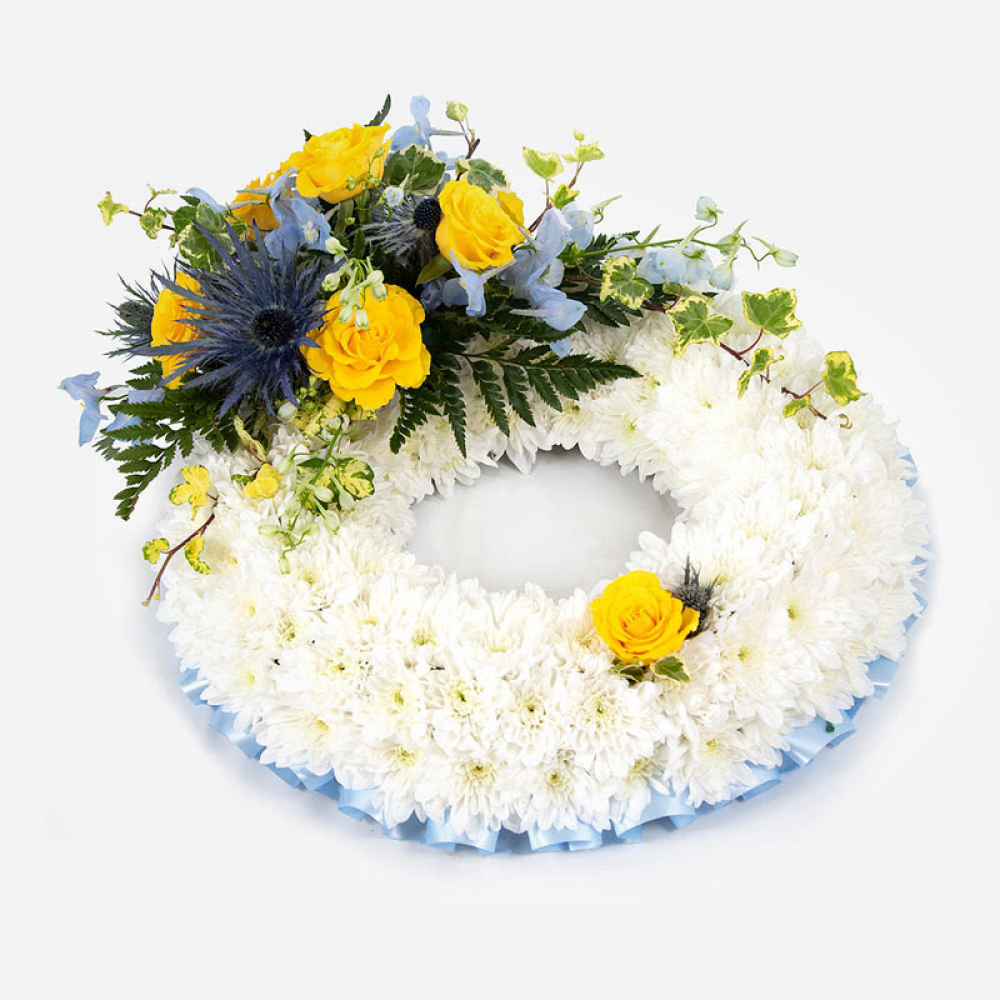 Blue and Yellow Based Wreath SYM-319