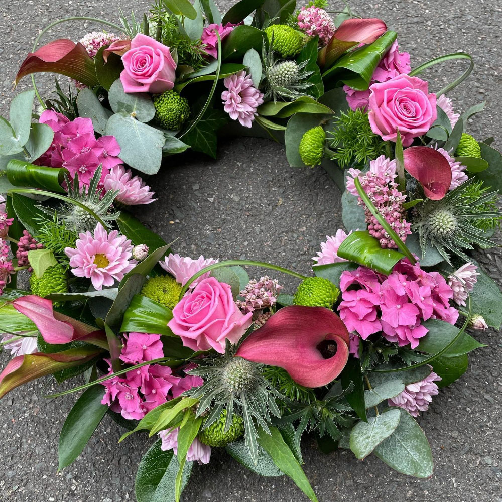 Textured Pink Wreath