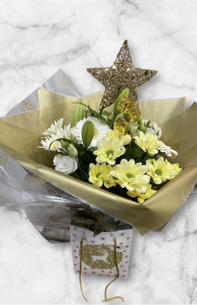 Warm Christmas Wishes - Warm Christmas Wishes flowers available for collection or delivery in Derby and Derbyshire by Beauty of Flowers florist.